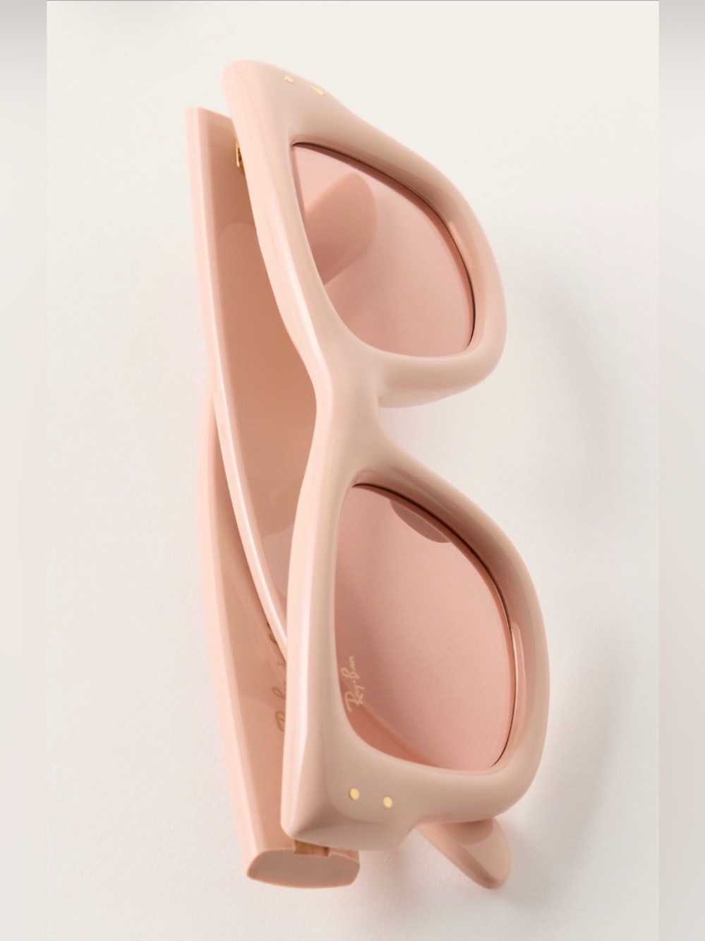 Ray ban asap rocky wayfarer puffer sunglasses nude pink